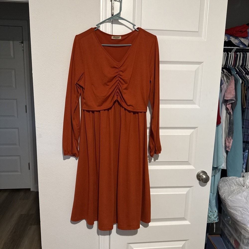 XL Women Maternity/Breastfeeding Rusted Orange/Long sleeve